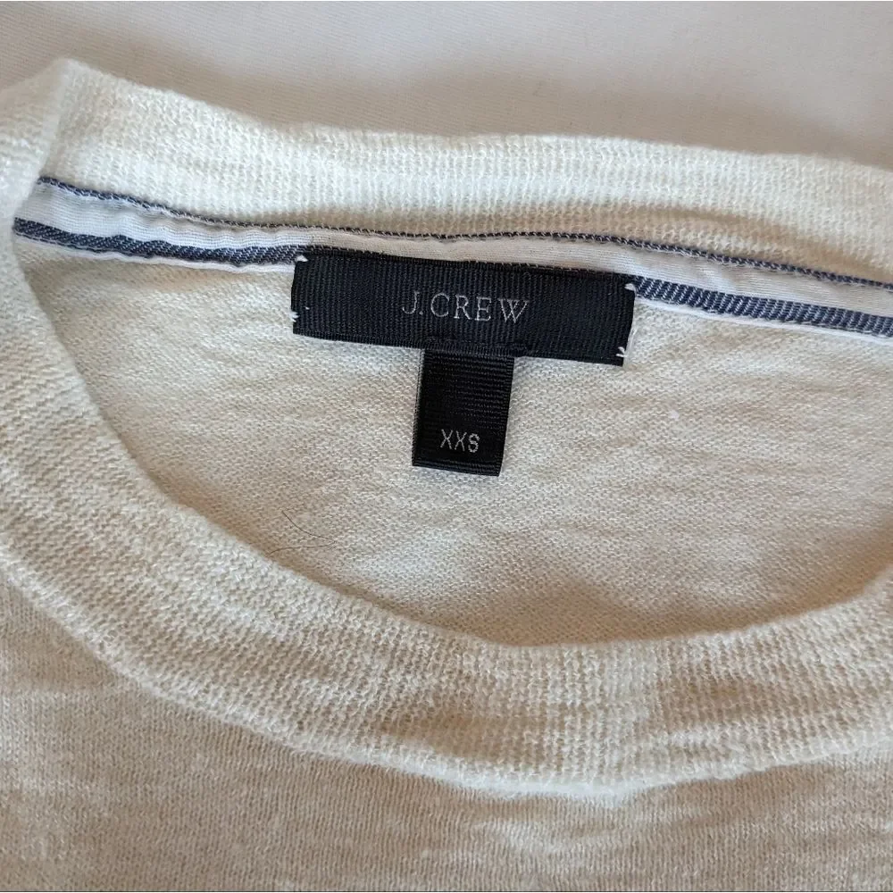 J. Crew XXS Sweater Mixed Martial Cream and Striped